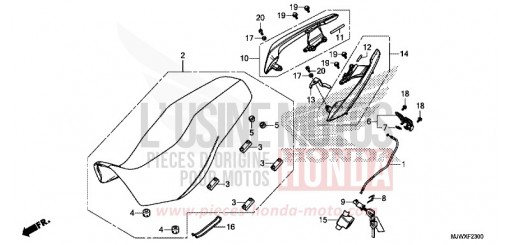 SELLA/MANIGLIA POSTERIORE CB500XAJ di 2018